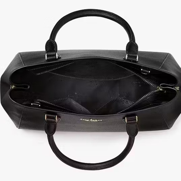 NEW black leather Kate Spade satchel two way bag - Picture 3 of 12